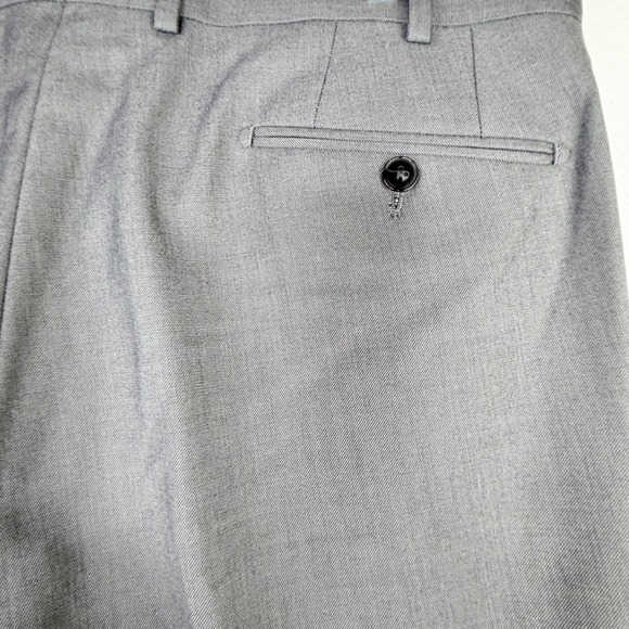 Calvin Klein Mens Grey Dress Pants Flat Front Suit Slacks Size 38W x 32L - Picture 4 of 7